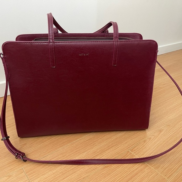 Burgundy Matt & Nat bag - Picture 1 of 3